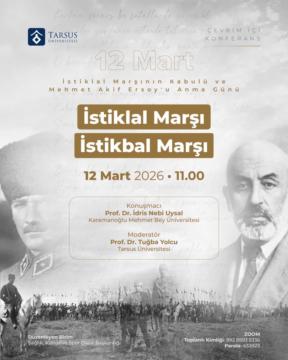 Çevrim İçi Konferans: İstiklal Marşı İstikbal Marşı