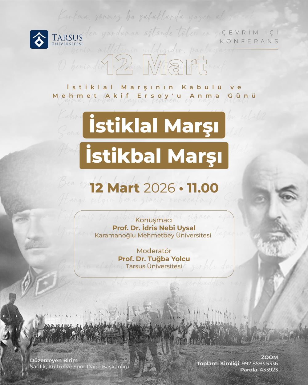 Çevrim İçi Konferans: İstiklal Marşı İstikbal Marşı