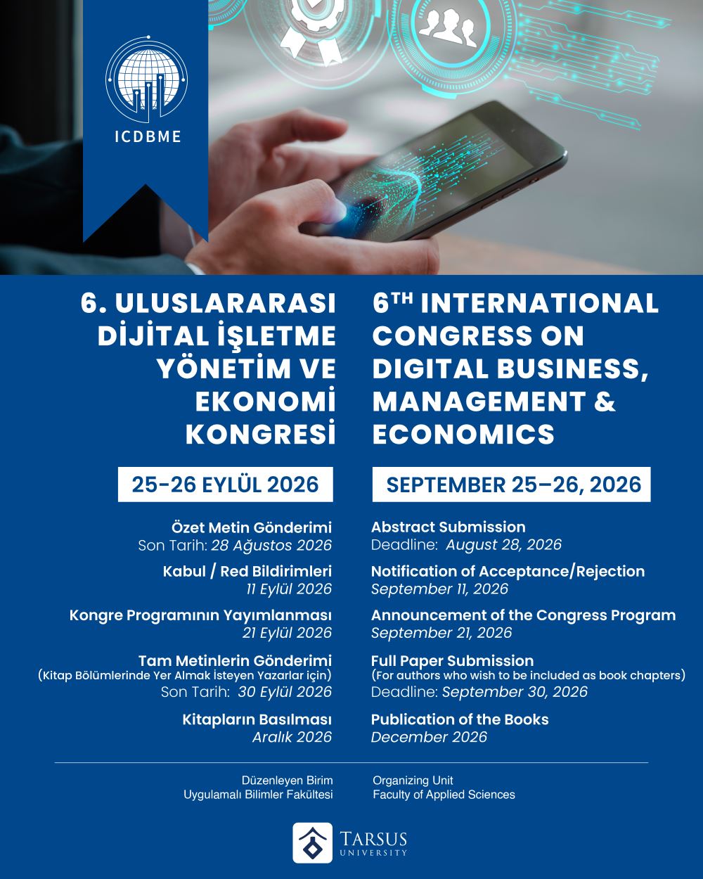 6. Uluslararası Dijital İşletme, Yönetim ve Ekonomi Kongresi