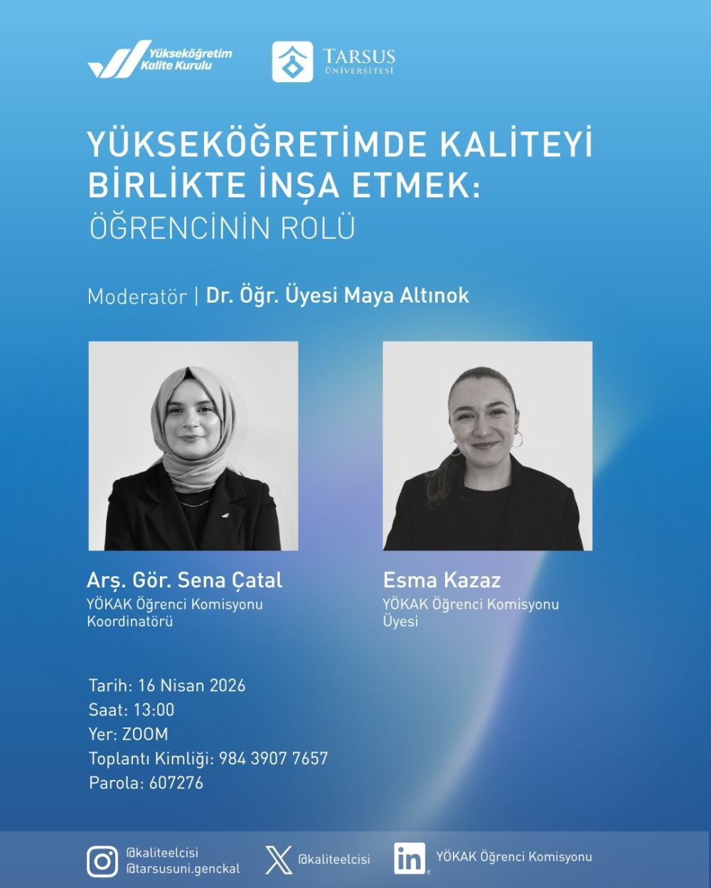 Yükseköğretimde Kaliteyi Birlikte İnşa Etmek: Öğrencinin Rolü