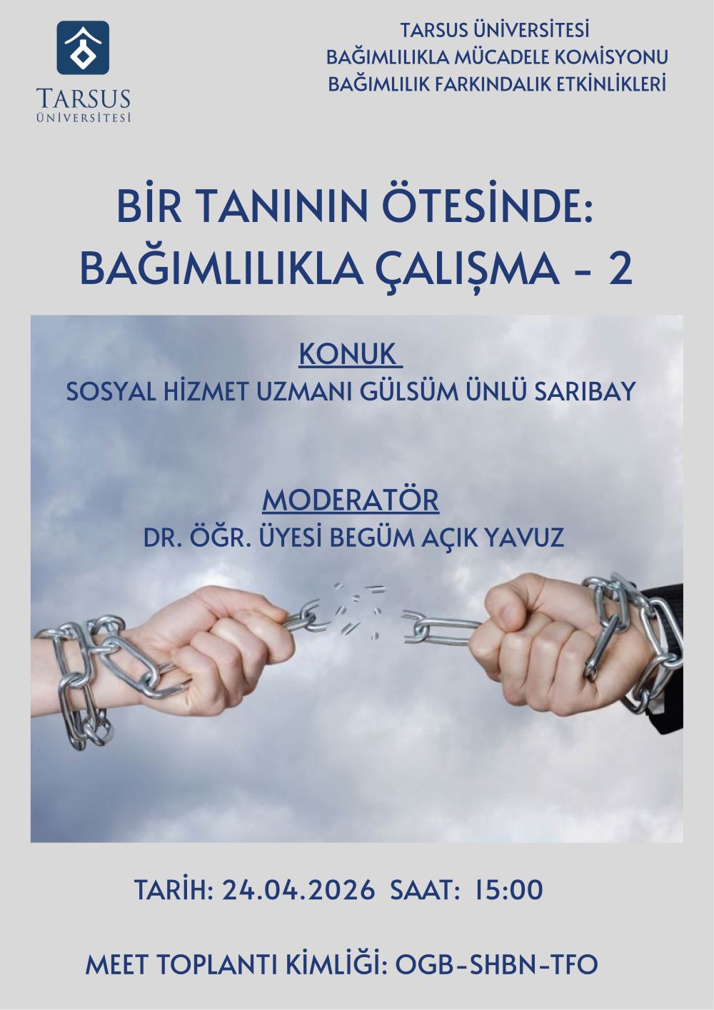 Çevrim İçi: Bağımlılık Farkındalık Etkinlikleri: Bir Tanının Ötesinde: Bağımlılıkla Çalışma - 2