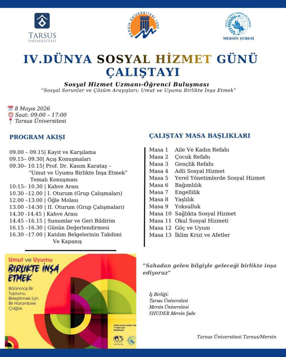 IV. Dünya Sosyal Hizmet Günü Çalıştayı