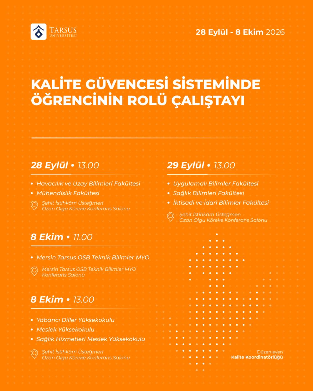Kalite Güvencesi Sisteminde Öğrencinin Rolü Çalıştayı