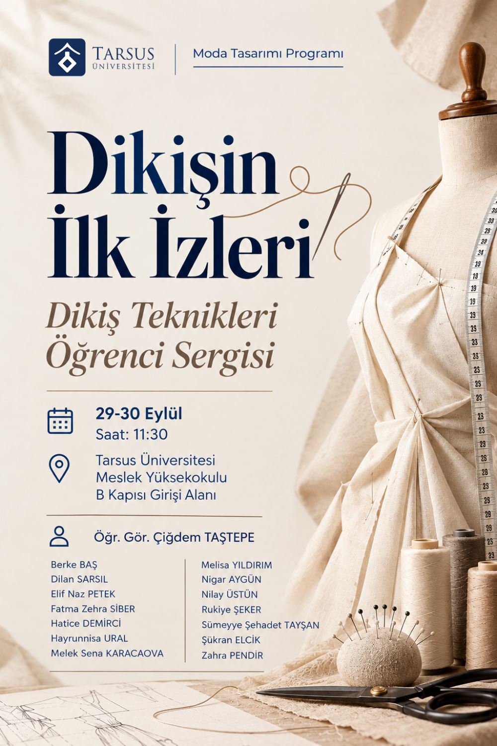 Sergi: Dikişin İlk İzleri: Dikiş Teknikleri Öğrenci Sergisi