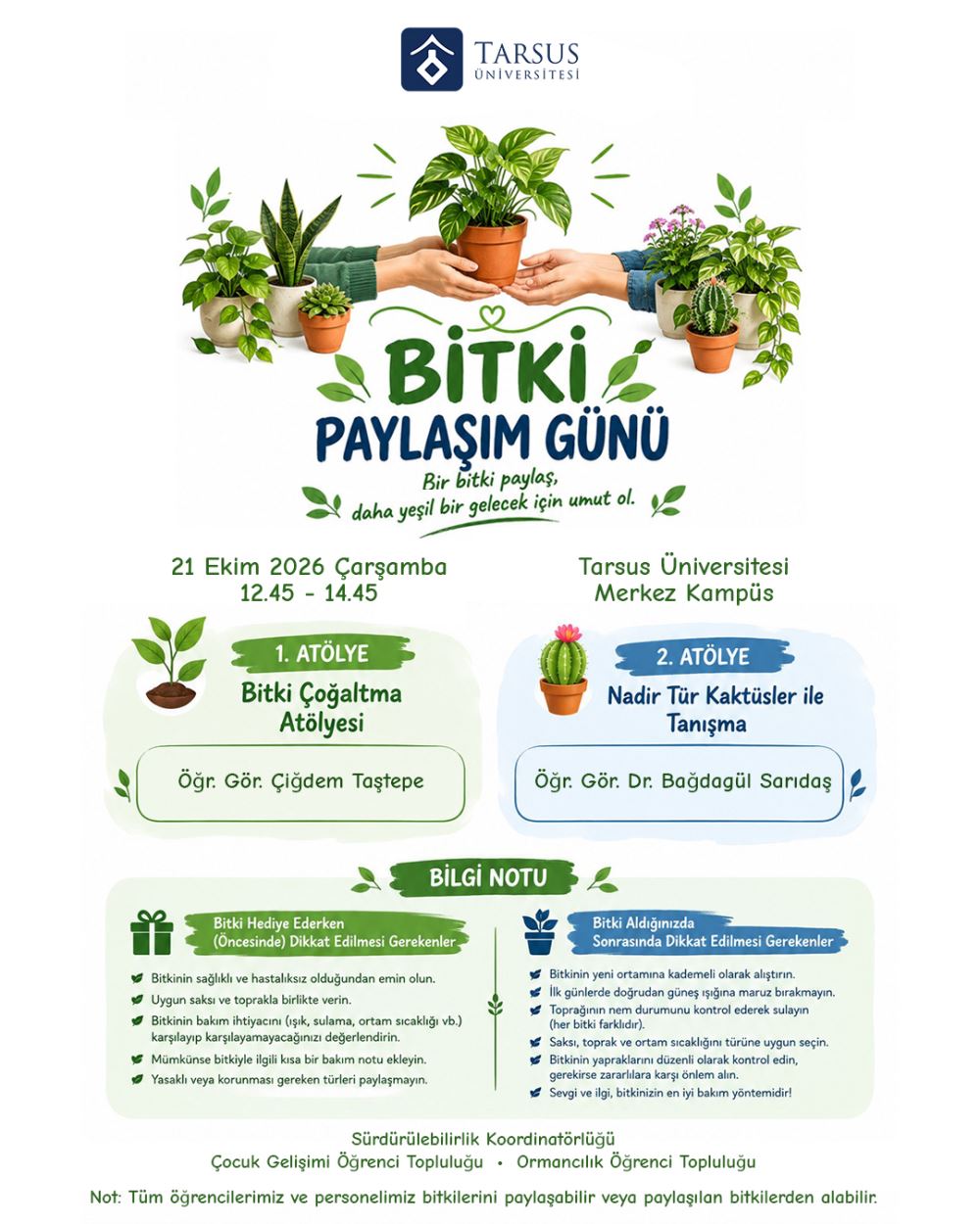 Atölye: Bitki Paylaşım Günü